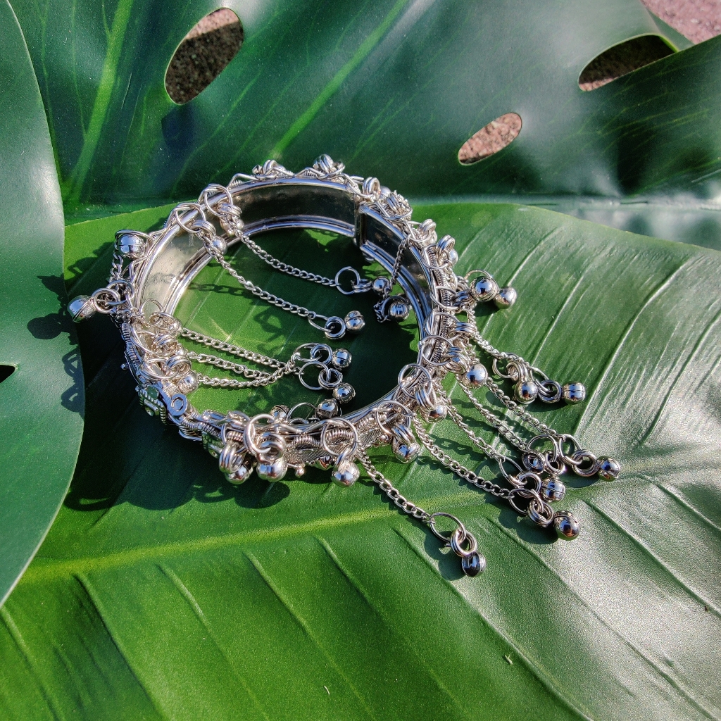 Silver Tone Tribal Bracelet